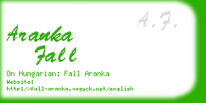 aranka fall business card